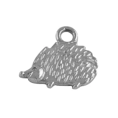 Metal Alloy Hedgehog Charms Antique Silver 13mm Pack Of 10