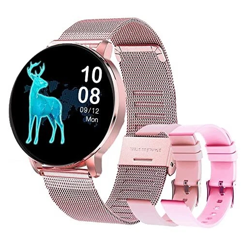 Montre Connectée Femme, Smartwatch Compatible Samsung Huawei Xiaomi Android iOS