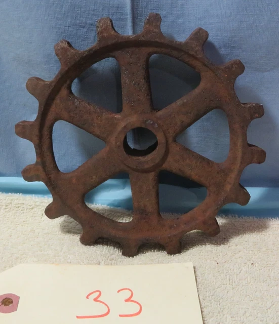 Vintage Industrial Machine Age Steel/Cast Iron Gear Steampunk Robot Altered Art