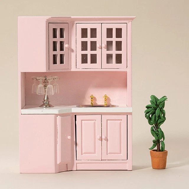 112 DOLLHOUSE MINIATURE Wooden Furniture Kitchen Counter Dollhouse