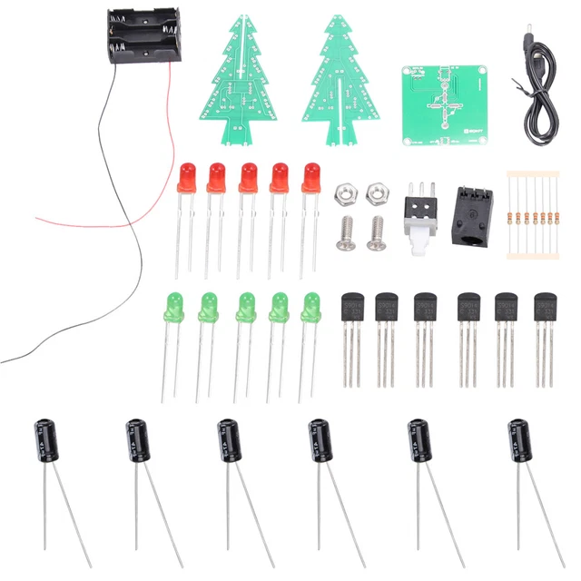 Elektronische Bausätze Desktop-Weihnachtsbaum Löten Übungskasten Green