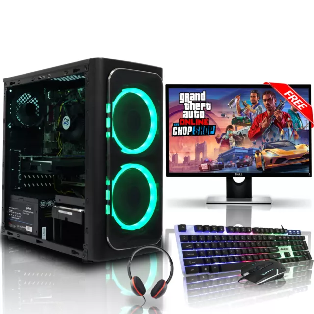 Core i5 Gaming PC Bundle 16GB RAM 2GB NVIDIA GT730 2TB HDD/480GB SSD - Windows10