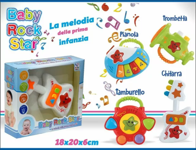 Baby Rock Star Guitare Avec Lumières Et Sons Jeu Jouet Enfants Dfh