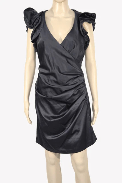 French Connection Robe Femmes Gr. 38 (Royaume-Uni 12) Noir Shiftkleid Robe De