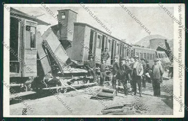 Vercelli Varallo Sesia Roccapietra Disastro Ferroviario Treno cartolina QK5119