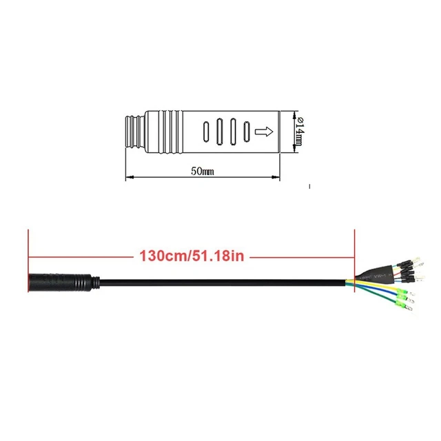 Acouto Câble d'extension de oteur de roue à 9 broches pour vélo