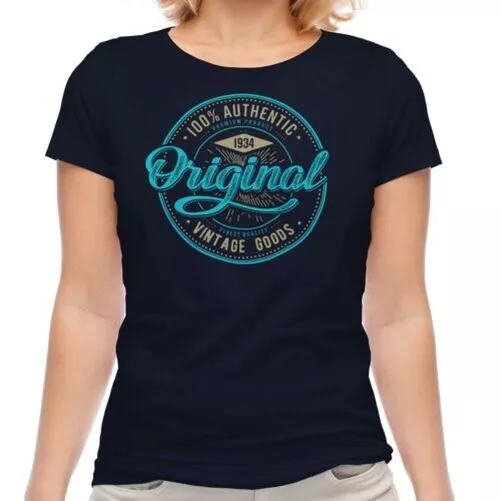 Divertente 87TH Regalo Compleanno Donna T-Shirt 1934 Vintage Originale Goods