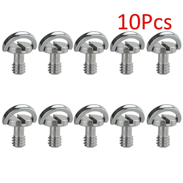 10Pcs Nuovo 1/4 D-Ring Vite Pro for Camera Rilascio Veloce Treppiedi Monopod Qr