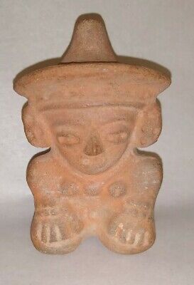 Outstanding Pre-Columbian Mayan Terracotta Whistle ~ Male Figure - C.300 - 900AD