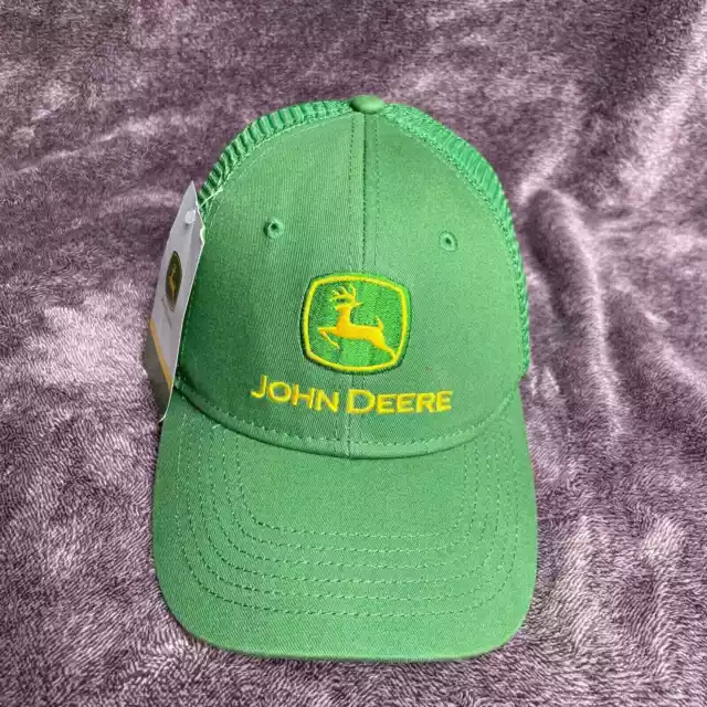 John Deere Men's Cap Hats Snapback Adjustable Green Trucker NWT 2285