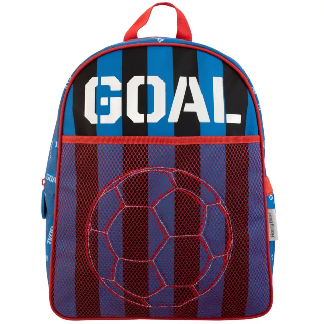 Zaino Calcio Bambini Ragazzi Borsa Scuola Zaino Borse Obiettivo Rosso Blu Nero Righe