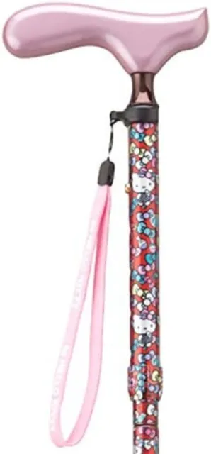 Aijyo HK-22 Hello Kitty Rojo Plegable Stock Stick [ajuste de altura 150 ~ 170 cm