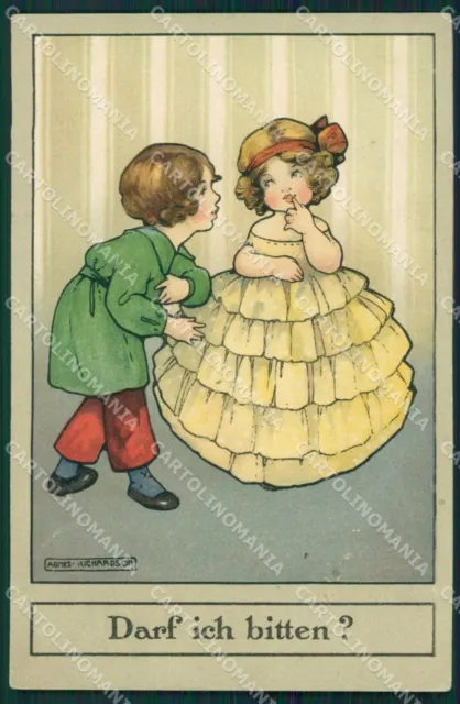 Agnes Richardson Children Dondorf serie 506 postcard cartolina QT6911