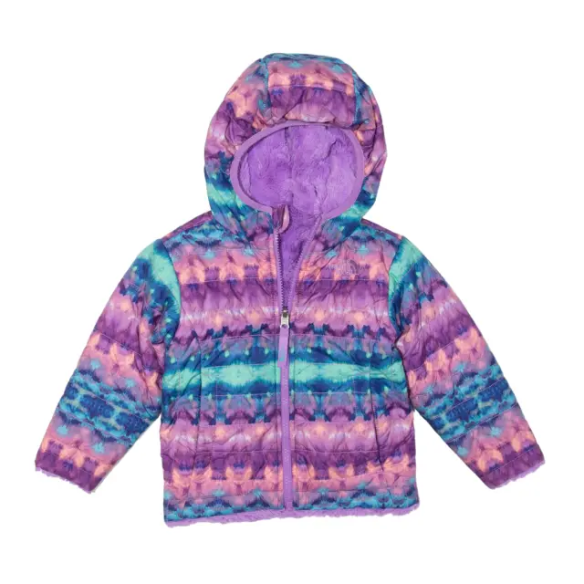 THE NORTH FACE Reversible Teddy Fleeced Puffer Jacket Purple Girls 2 Years
