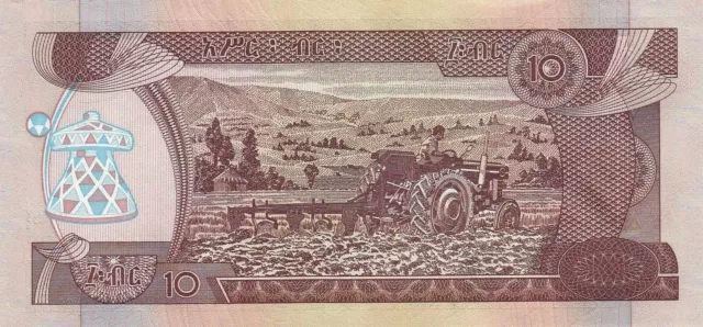 Ethiopia 10 Birr (2000/2008) - Woman/Tractor/Plow/p-48e UNC 3