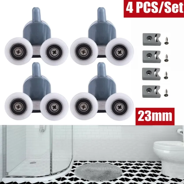 Rullo di rinvio porta doccia 12 pezzi 304 acciaio micro cuscinetti in plastica cromata body