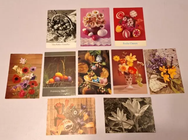 10 DDR Oster Postkarte Ostergrüße Frohe Ostern Osterkarte gelaufen