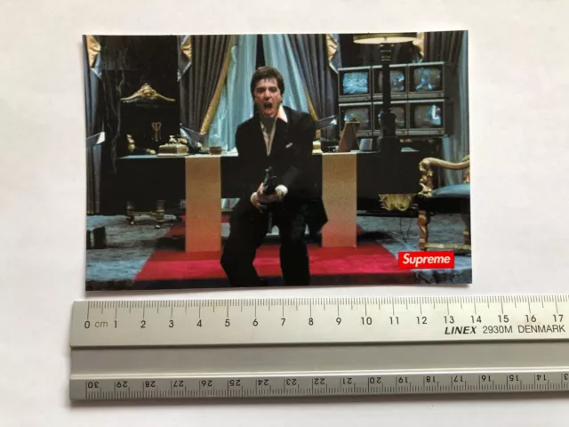 SUPREME X SCARFACE Al Pacino Machine Gun Scene Skating Sticker Decal FW17 8.00 PicClick UK