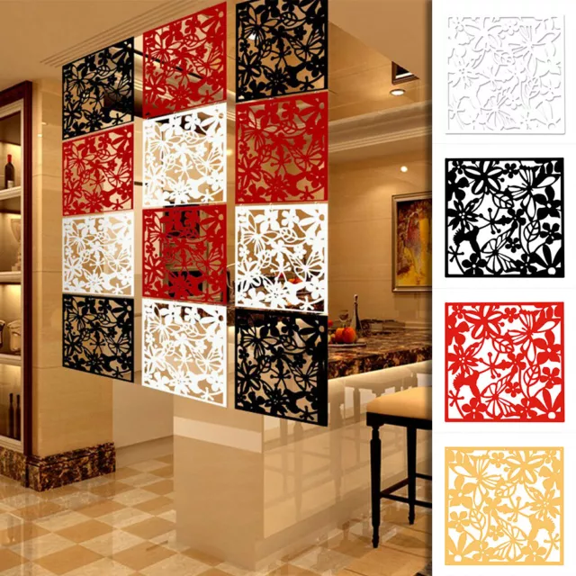 4/8/12PCS ROOM DIVIDER Partition Wall Hanging Screen Decal Livingroom