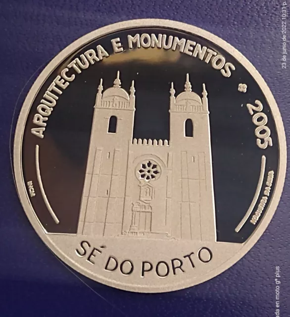 10 Euros Portugal Serie Iberoamericana Vi Catedral De Oporto 2005 Plata925