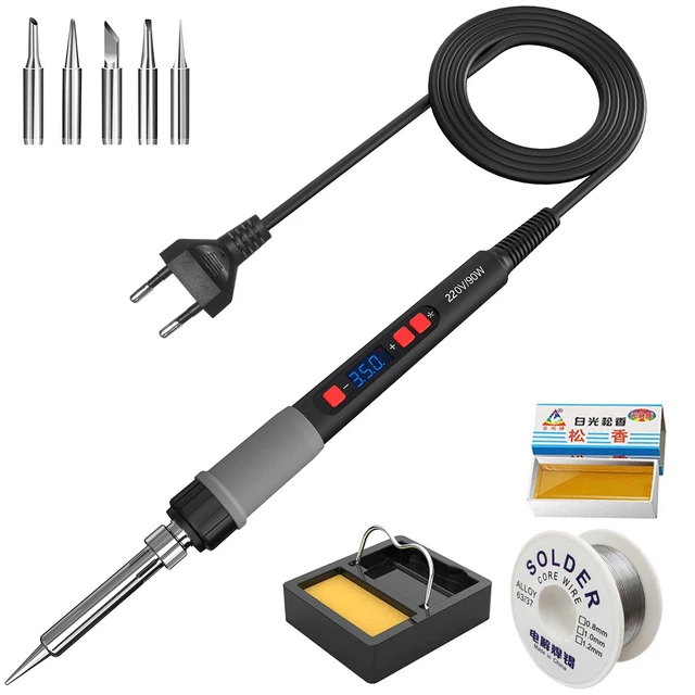 Kit Fer à Souder 30W CEVAL France | Avec Étain + Pompe à Dessouder | Pointe Remplaçable | Idéal Électronique/Auto
