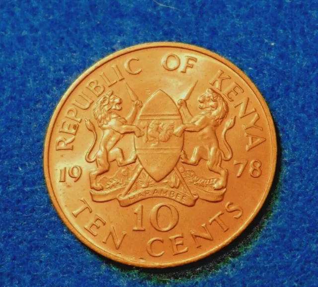 1978 Kenya 10 Cents - Awesome Coin - See Pictures