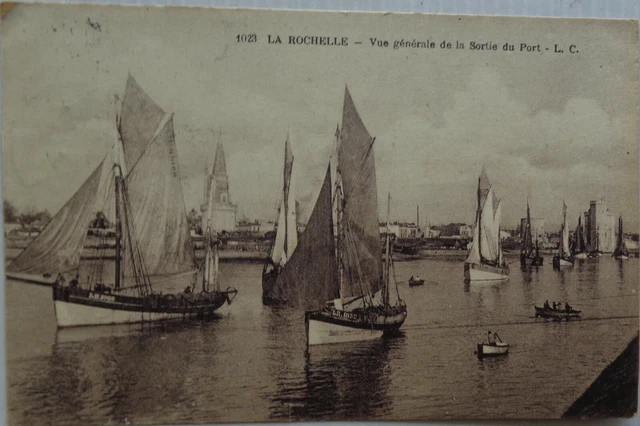 La Rochelle 17 CPA View Générale De La Exit Du Port Good Condition 1923