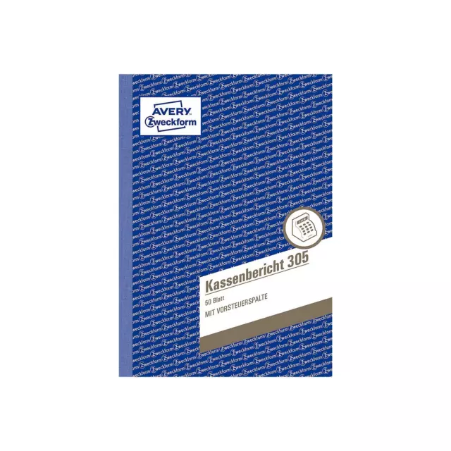 AVERY Zweckform 305 Cash Report (A5, Microperforated, Tested by Legal Experts, f