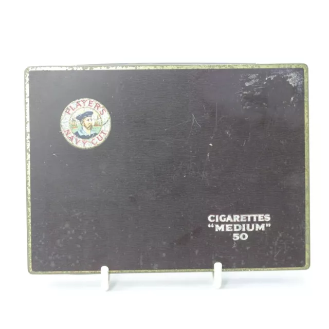 Players Navy Cut Tin cigarettes medium 50 #3370 antique vintage