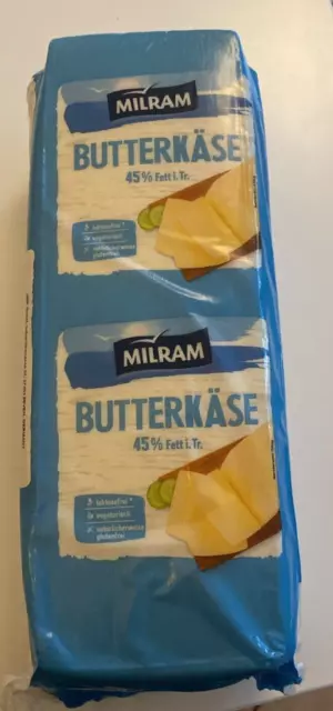 3,1kg Milram Butterkäse Halbfester Schnittkäse 45 % Fett i. Tr. Laktosefrei MHD
