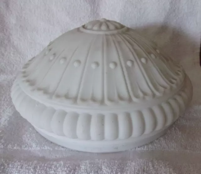 Vtg White Glass Light Shade Ceiling Fixture Globe