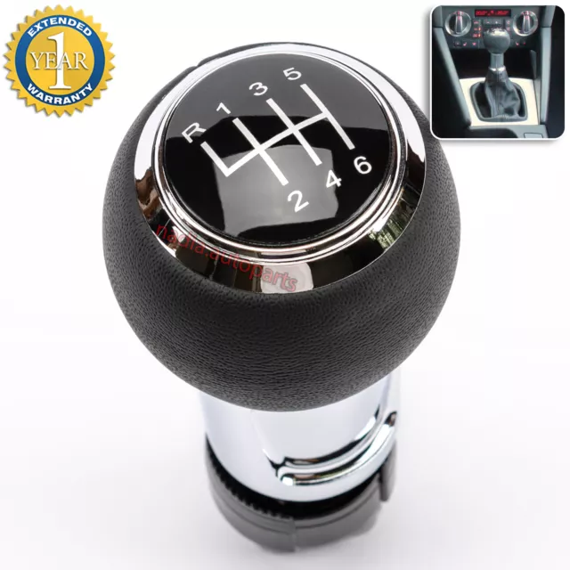 Gear Knob For Audi A1 A3 Q3 Shift Stick  Speeds Silver Ring 6 Speeds Manual