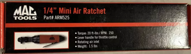 Mac Tools 1/4” Mini Air Ratchet (ARM525)