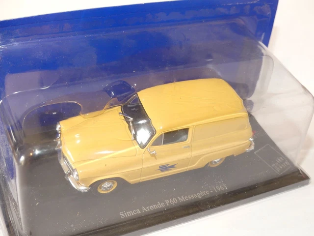 SIMCA ARONDE P60 MESSAGÃˆRE 1963 PTT LA POSTE UNIVERSAL HOBBIES ATLAS 1:43 blist