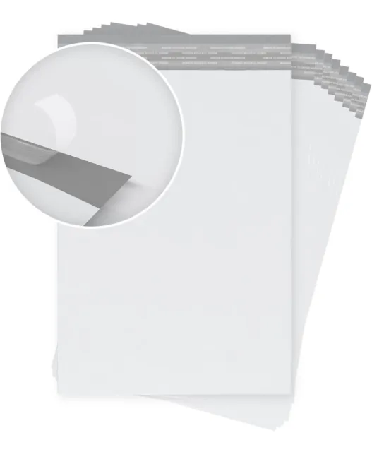 Enveloppe RIGAWORLD plastique expedition 100 Pièces en Blanc - Opaque emballage