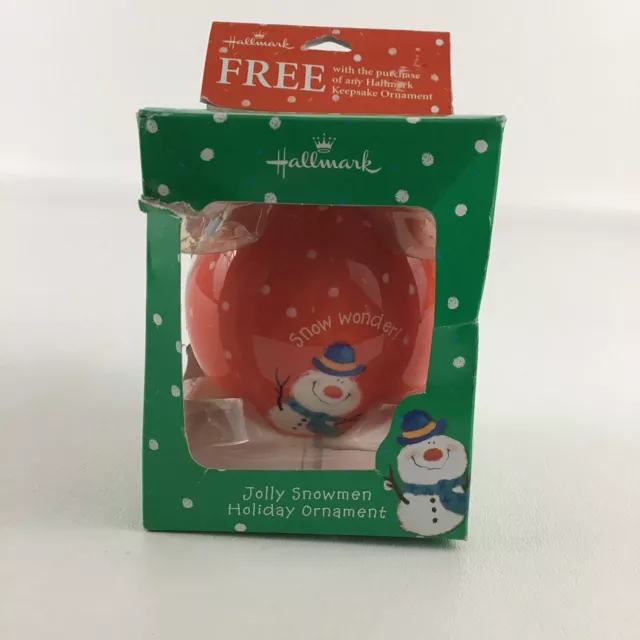 Hallmark Keepsake Christmas Tree Ornament Holiday Jolly Snowman Bulb Vintage