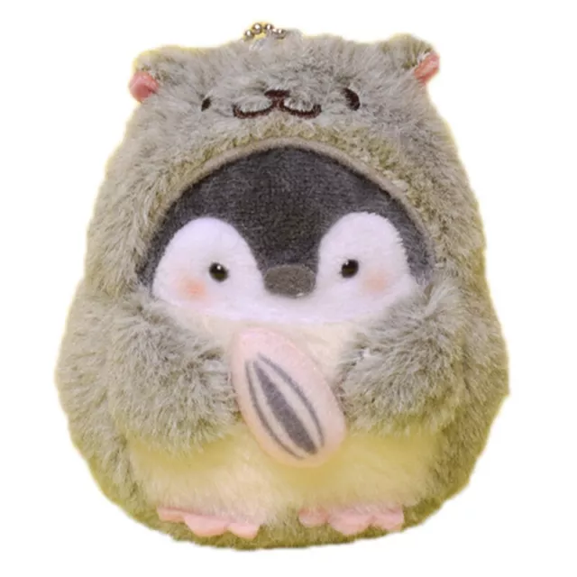 Mignon pingouin en peluche poupée en peluche Anime Hamster porte-clés