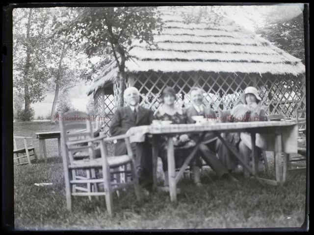 France Famille Vie sociale c1930 Photo NEGATIVE Plaque de verre Vintage P30L20n2