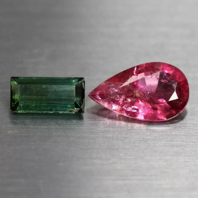 1.63 Cts_OUTSTANDING_Great Luster_100 % Natural Pink & Green Tourmaline