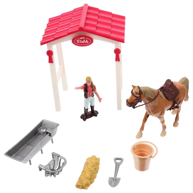 1 Set Schöne Kleine Dekorative Imitiert Pferd Stabile Für Spielen Decor Kinder