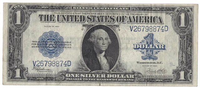 Fr. 237 1923 $1 Silver Certificate *Horse Blanket* S/N VD block