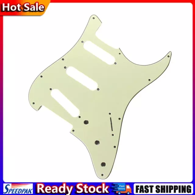 3Ply SSS 11 Holes Strat Electric Guitar Pickguard for FD (Dark Green) Hot