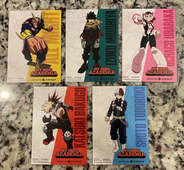 My Hero Academia Promo Cards Set of 5 San Diego Comic-Con 2023