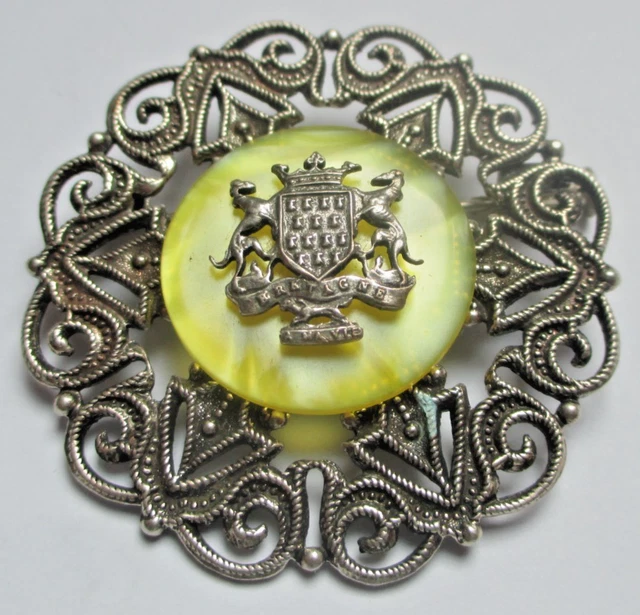Broche Ancienne étoile Plaqué Or Rose Belle Époque - Bijou Vintage 25x25 Mm