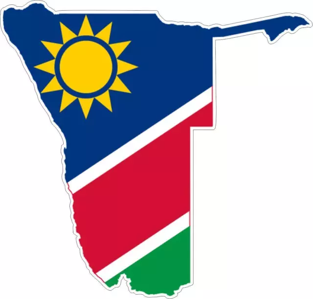 Aufkleber Klebe- Auto Vinyl Flagge Karte Namibia