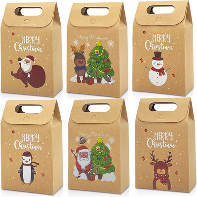 Sacchetto di plastica di Babbo Natale Sacchetti per Regali Traslucidi Sacchetti Regalo in Cellophane per Biscotti Con ​adesivi Plastica Natale Sacchetti Confezione per Regalo Natalizio 100 Pezzi 