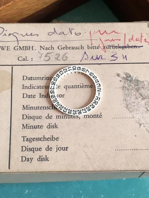 Verre De Montre Durowe 7426 - Disque Date à 6h, Diamètre 22.90 Mm, Blanc Crème
