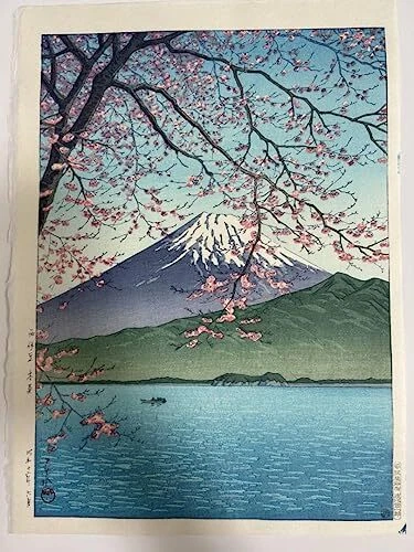 Kawase Hasui Woodblock Print Nishi-Izu Watanabe Versionlandscape Painting Backpr