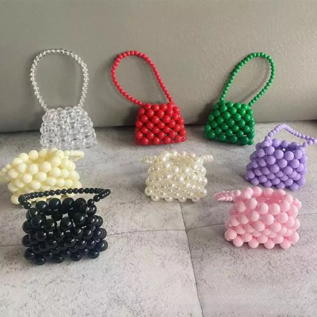 Perle Mini sacs à main Couleur solide Sac d'embrayage  Enfants