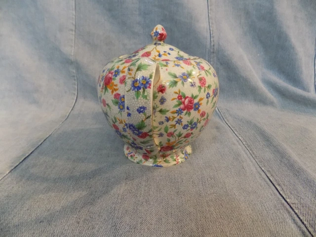 Old Cottage Chintz Royal Winton Grimwades Teapot Cream and Sugar Set 4 Piece 3